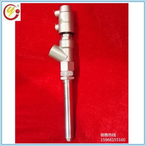 Stainless Steel Threaded Pneumatic Angle Seat Valve 6 Points Extension Rod Anti-drip Juice Filling Head
