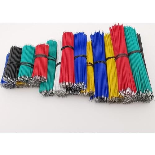 100Pcs Tin-Plated 24AWG Wire Breadboard PCB Solder Cable Electronic Wires Length 5CM 8CM 10CM 15CM 20CM