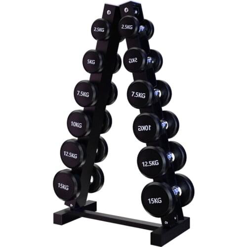 Gymnasium Professional Fitness Equipment Commercial 2.5-30KG Various Specifications Of Optional Rubberized Dumbbells