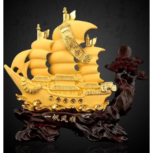 Plain sailing resin decoration crafts living room office ship opening gift manufacturers direct wholesale