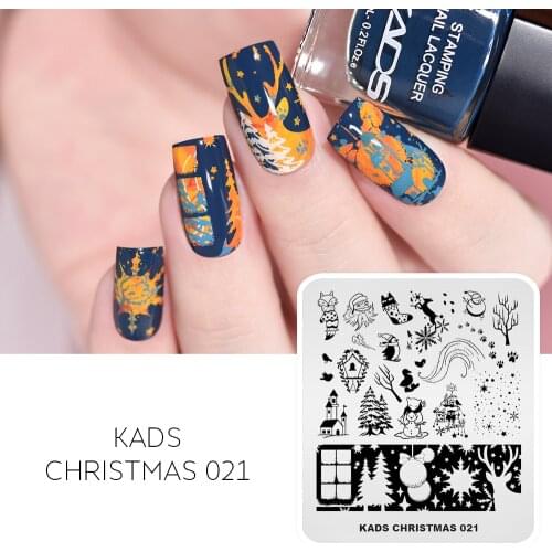 Christmas Nail Stamping Plate Penguin Polar bear Elk Snowman Pattern DIY Nail Art Image Stamp Stamping Plates DIY Stencil Tools