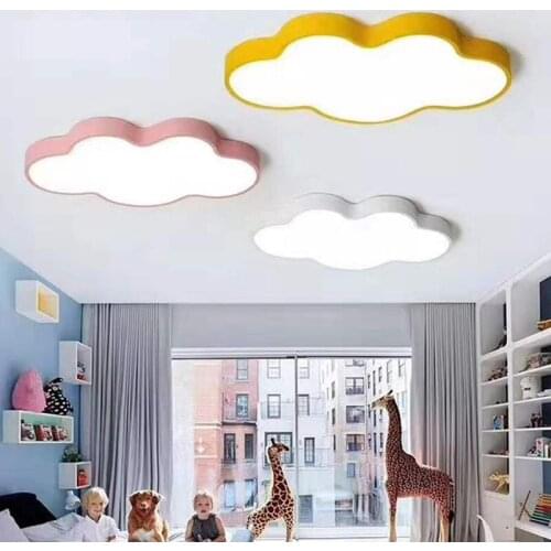 Modern Childrens Bedroom Dimming Ceiling Lamp LED Cloud Simple Creative Lights for Living Room Nursery Room Decoration Lamps