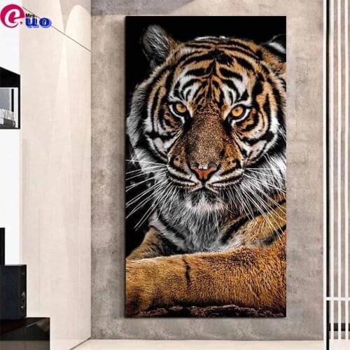 Tiger animal Diy Full Diamond 3D Embroidery Mosaic Diamond Painting Cross Stitch Rhinestone 5d puzzle art wild animal