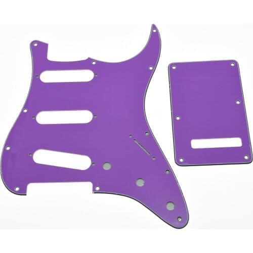 Trem Cover,Screws Fits For Strat Purple ST Style SSS Guitar Pickguard