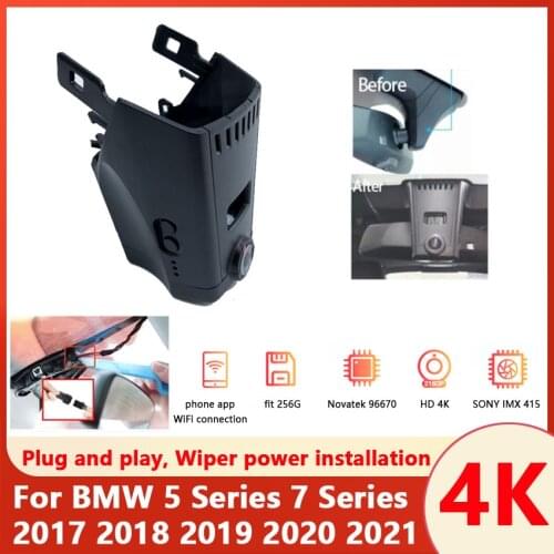 4K Easy install Car DVR Wifi dedicated driving recorder Video Recorder Camera For BMW 5 Series 7 Series 2017 2018 2019 2020 2021