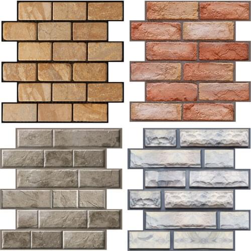 30x30cm 3D Tile Brick наклейки на стену Decor Waterproof Self-adhesive Waterproof Foam Panel Backdrop Decor Wall Sticker