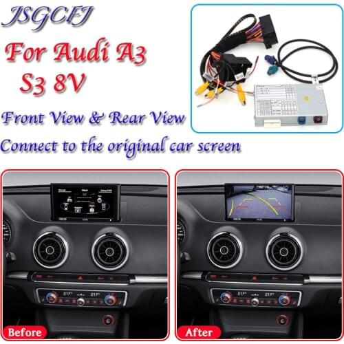 Rear Backup Camera For Audi A3 8V S3 RS3 MMI 2012~2020 Interface Decoder Front View Camera Original Car Screen Upgrade Adpter