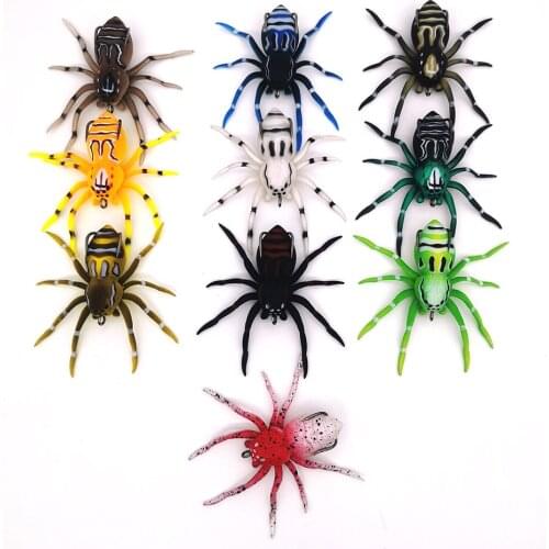 1Pcs New Spider Soft Silicone Bait 7cm 6g Superbait Carp Bass Weedless Fishing Lure Treble Hooks Artificial Pesca Softbait Lures
