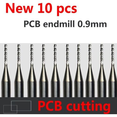 10pcs Carbide PCB CNC Engraving Bits End Milling Cutter cutting drill hole endmill 0.9mm Diameter # ST3.0.907