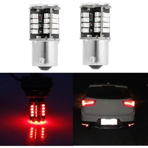 2pcs New 1156 BA15S P21W 3528 44LED Canbus No Error Car Tail Brake Light Bulb Red