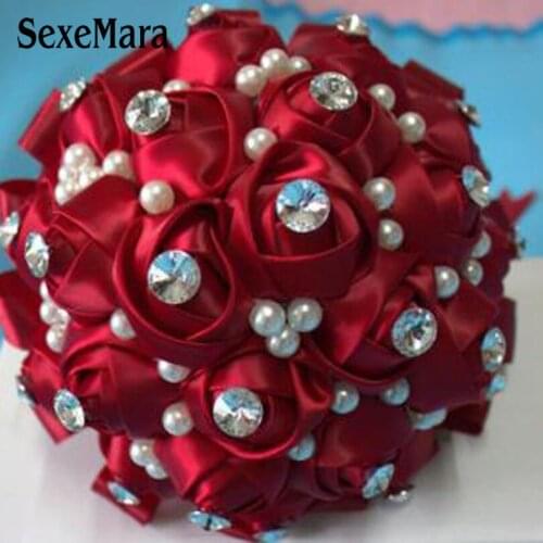 2017 New Arrival 6 Colors wedding bouquet Handmade Roses Roses buque de noivas wedding flowers bridal bouquets