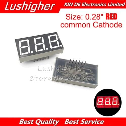 5pcs 7 Segment 0.28 Inch Common Anode 3 Bit Digital Tube 0.28" Inch 0.28 Inch 7 Segmentos LED Digital Tube