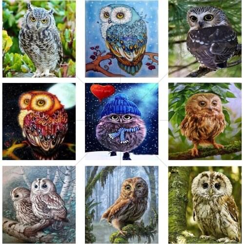 5D DIY Diamond Painting Animals Owl Diamond Embroidery Painting Cross Stitch Rhinestone Home Decoration needlework
