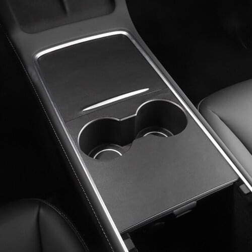 Car Leather Center Console Instrument Panel Protective Sticker Decoration Trim for Tesla Model 3 Y 2021