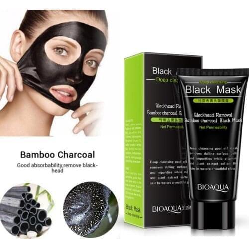 Black Face Mask Bamboo Charcoal Suck Out Blackhead Purifying Mask Cream Skin Care Deep Cleansing Remove Acne Peel-off Masks