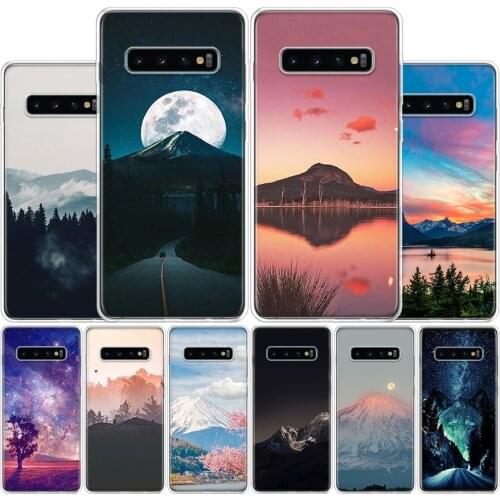 The dark sun mountains Phone Case For Samsung Galaxy A51 A71 A50S A30S A10 A20E A40 A70 M30S A91 A01 A6 A7 A8 A9 Plus + Cover