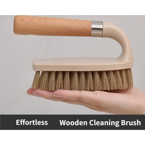 Wooden Cleaning Brush Multifunctional Log Color Shoe Washing Laundry Cleaning Brush Bathroom Floor Decontamination Brush