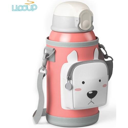 Kids Cute Animals Drinking Water Bottles Double Layers 304 Stainless Steel Thermos Children Insulated Cups Portable Home School