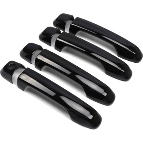 For Toyota 4Runner 2010-2021 Black Outside Exterior Door Handle Protector Cover Trim (No Smart Key Holes) Accessories