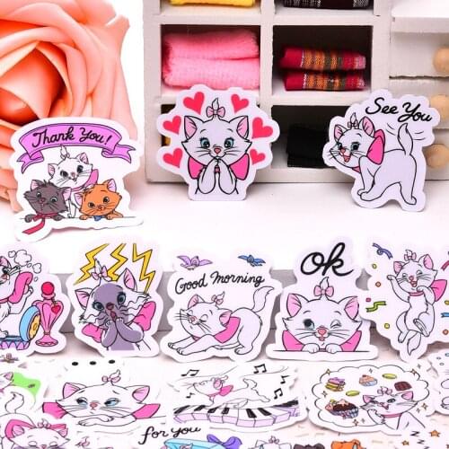 40pcs Cute Cat Self-made Scrapbooking Decorative DIY Sticker decoration /waterproof paper stickers kawaii cats