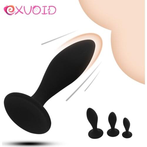 EXVOID Sex Toys for Women Smooth Anal Beads Butt Plug G Spot Massager Silicone Anal Plug Intimate Goods Anus Dilator