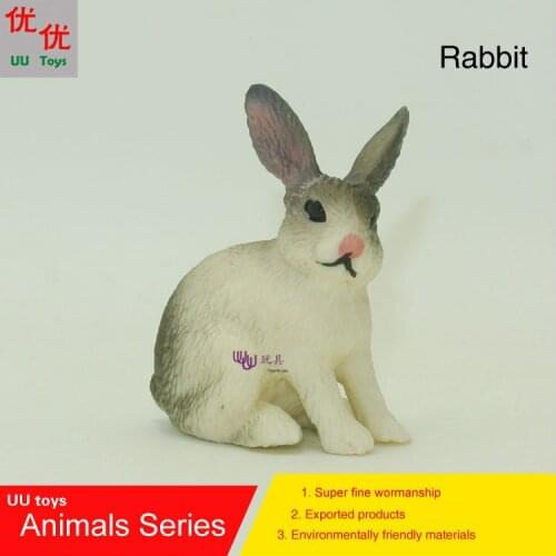 Hot toys:Rabbit Simulation model Animals kids toys children educational props