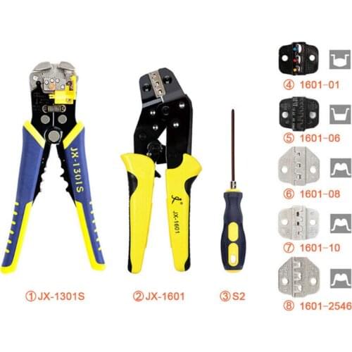 JX-D 5301 Ratchet Crimper Plier Crimping Tool Cable Wire Stripper Kit for Electrical Maintenance