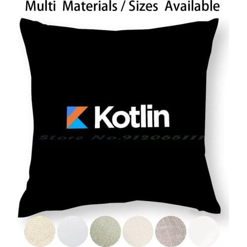 Best Seller-Kotlin Merchandise Pillow Case Throw Pillow Cover Cotton Linen Flax Kotlin Kotlin Merchendise Kotlin Stuff Kotlin