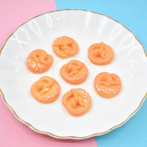 20Pcs Simulation Mini Bread Flat back Resin Cabochon Flatbacks Embellishments Fit Phone Decoration DIY Accessories Craft