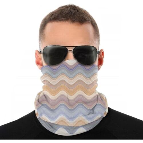 Zigzag Multicolor Red Scarves Neck Face Mask Men Women Fashion Neck Warmer Balaclava Bandana Versatility Headband Cycling Hiking