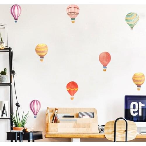 Cartoon Balloon Hot Air Balloon Wall Sticker For Baby Rooms Decorations Home Wallpaper Nursery Mural Kids Room Stickers