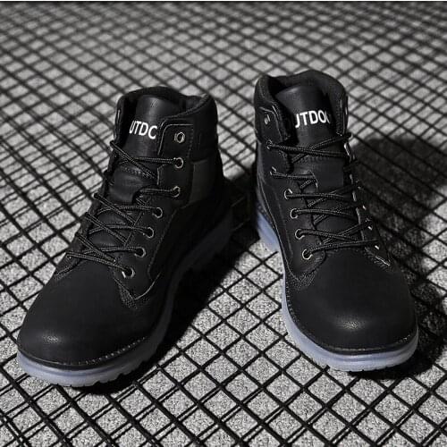 Mens military tactical boots work shoes sneakers ankle boots artificial leather non-slip mens hiking hiking shoes