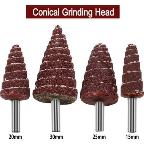 6mm Shank Cone Sandpaper Grinding Head 15/20/25/30mm Sandpaper Flap Wheels Polishing Sanding Tools Polishing Abrasive Tool