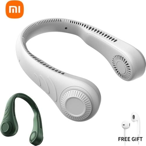 Xiaomi Youpin New Hanging Neck Fan Portable Cooling Fan USB Leafless 360 Degree Neckband 78 Surround Air Outlets Rechargeable