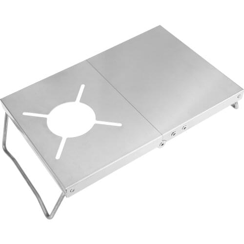 Outdoor Foldable Stove Table Portable Camping Stove Stand Bracket Holder BBQ Grill Folding Picnic Desk For Fishing Hiking Picnic