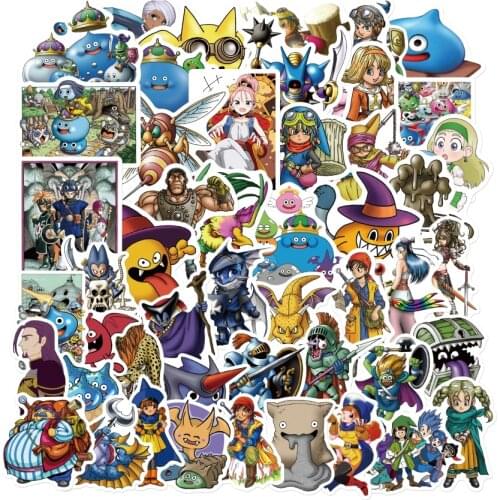 10/50Pcs Japanese Classic Game Dragon Quest Stickers Scrapbooking For Skateboard Guitar Motorcycle Luggage Notebook Laptop