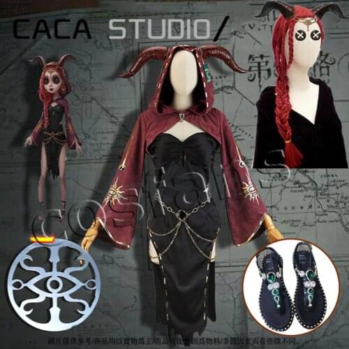 Priest Cosplay Costumes Game Identity V Cos Flamen Gilman Fiona Woman Doctor Woods Cosplay Costume Party Dark Girl Suit-dress