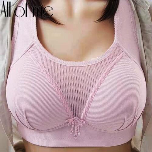 Tank Top Style Bra Front Mesh Perspective Sexy Lingerie Women Bras Gather Push Up Bralette Woman Brassiere Female Intimates Bra