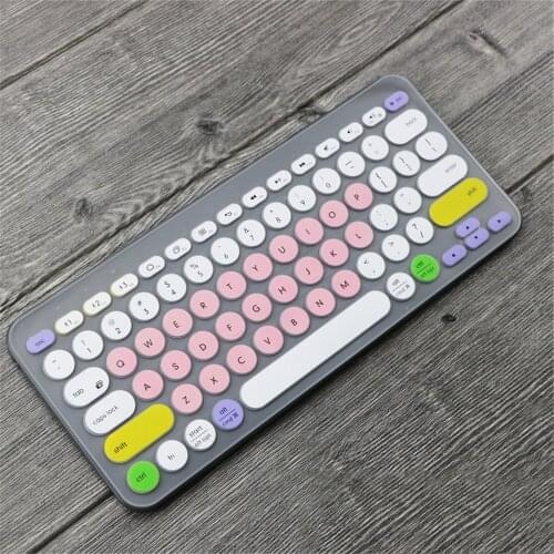 Ultra Thin Laptop Keyboard Cover Skin for Logitech K380 Wireless Keyboard Protector Silicone Protective Film Case for Logitech