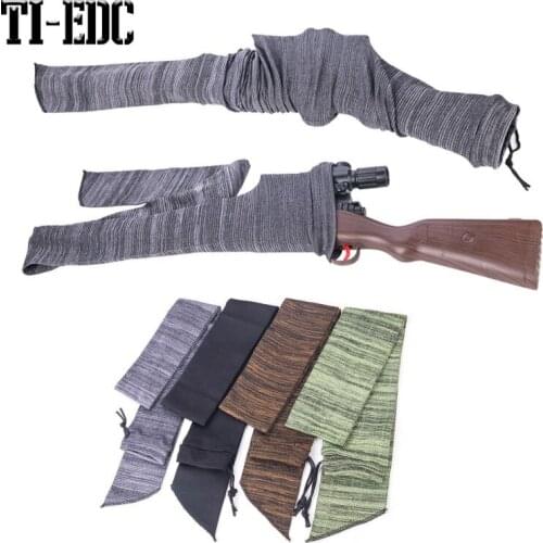 Knit Gun Sock for Rifle/Shotguns with or without Scope Storage, Anti-Rust, Silicone Treated, Drawstring Closure, 52 Inches