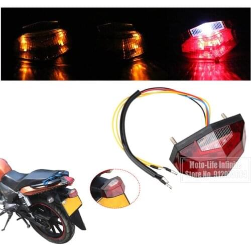Moto Taillight Fender Taillight Scooter Refitting Signal Indicator Led Stop Tail Light Steering Light Motorcycle Accessories
