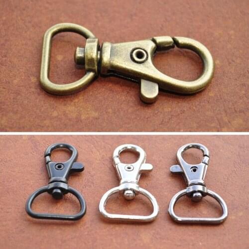 Free Shipping 4 Colors Little Metal Swivel Clips 10pcs 13mm 20mm Inner Width Snap Hooks DIY Repair Bags Belt Strap Accessories