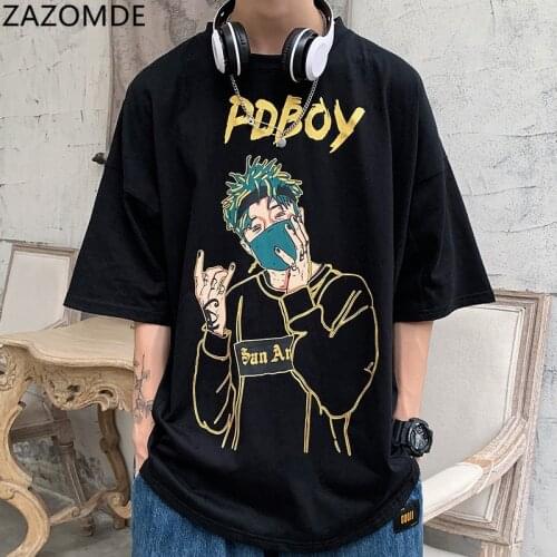 ZAZOMDE New Summer men tshirt Hop Hip Harajuku Cotton Round Collar Half sleeve Tops Tees Fashion Streetwear Sports Boy T Shirts