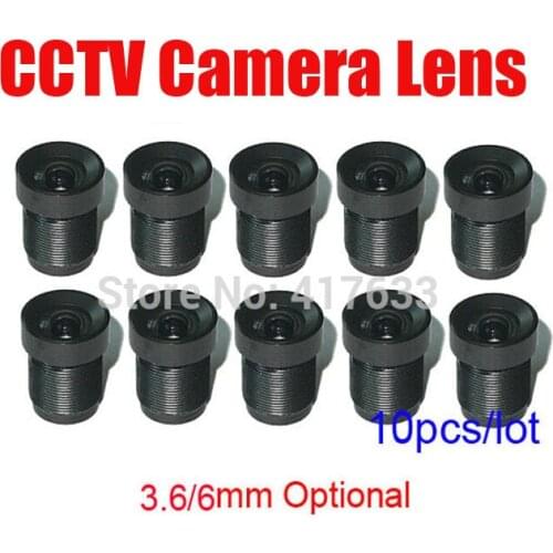 10pcs/Lot CCTV Camera Board Lens 3.6mm 6mm Fixed Iris M12 Mount Wholesale For CCTV Analog / IP Camera Free Shipping