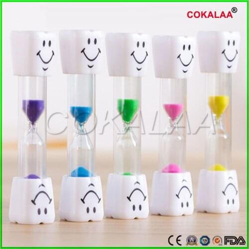 1pcs 3 Minutes Clocks Hourglasses Toothbrush Timer For Brushing Kids Teeth Smiley Sand Timer Home Decor