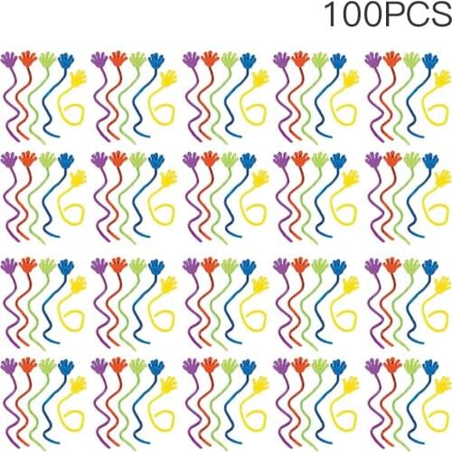 100Pcs/Set Classic Sticky Hands Palm Toys Funny Gadgets Practical Jokes Squishy Party Prank Gifts Novelty Gags Toys For Children