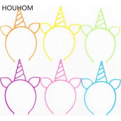 12pcs Rainbow Unicorn Party Decoration Unicornio Headband Birthday Party Decorations Kids Baby Shower Decorations Party Supplies