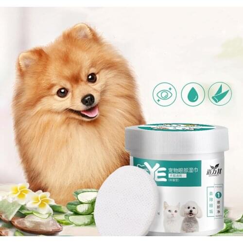 130 Pcs Pet Cleaning Pads Facial Paper Towels Pet Eye Wet Wipes Cat Dog Tear Stain Remover Cleaning Paper Towels