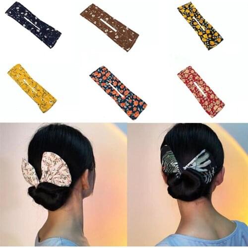 36x9cm Ball Hair With A Printed Bow Magic Clip Tied Hair Lazy Hair Artifact, Girl Temperament Hair Ornaments