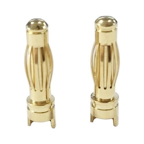 4.0mm 2pcs Right Angle Notch Male Banana Plug Connector for RC Model Airplane